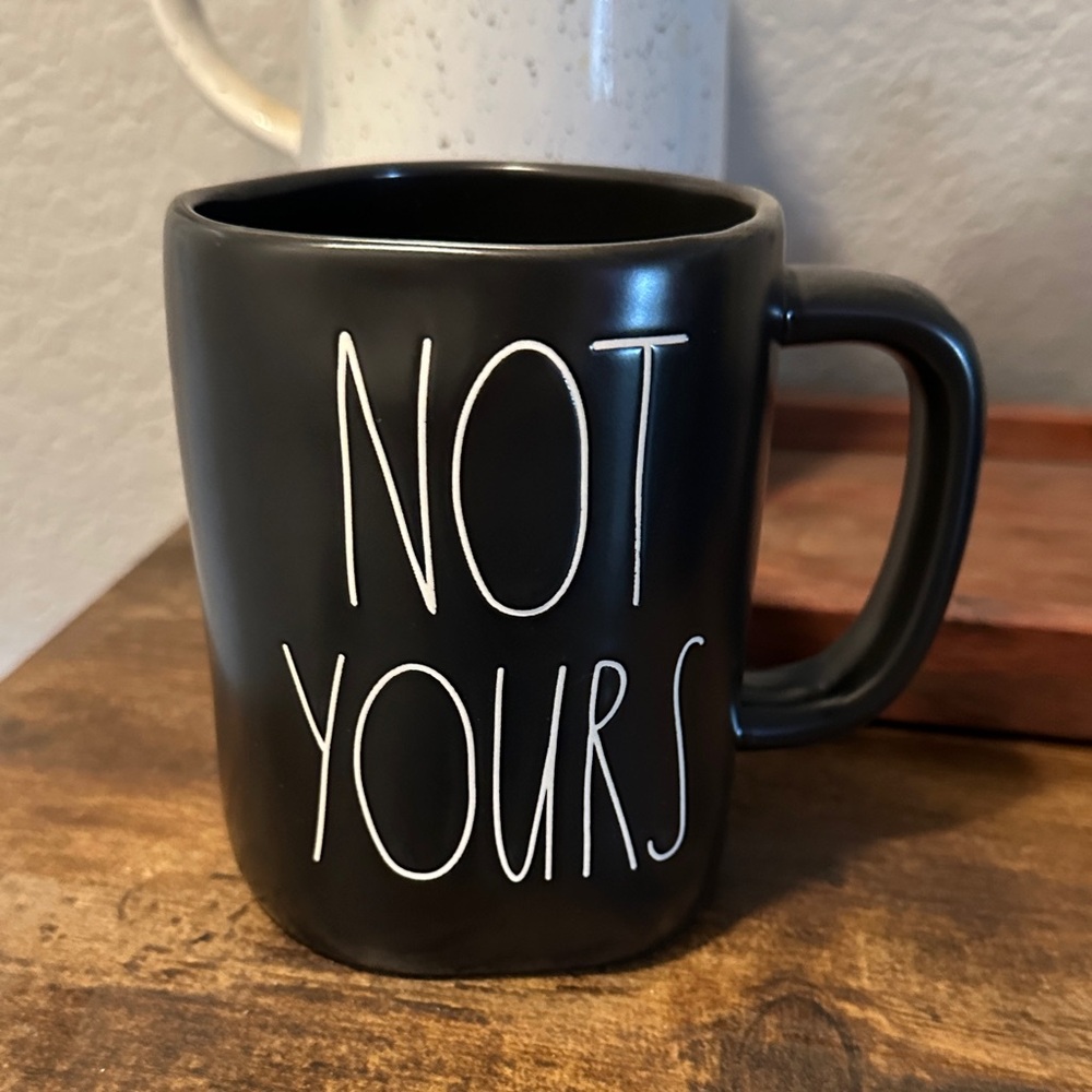 Rae Dunn Black Ceramic Mug - Not Yours